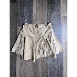 Mustard Seed Corduroy Mini Skirt Womens Small Tan Excellent Acid Wash Skater‎